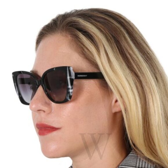 Burberry Meryl Grey Gradient Butterfly Ladies Sunglasses - Picture 4 of 4